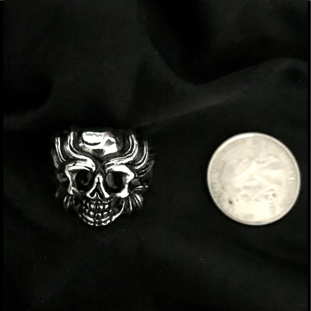 Biker style ring